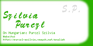 szilvia purczl business card